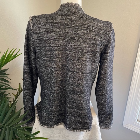 Banana Republic XL Preowned Tweed Grey Black Blazer/Jacket for Business/Casual - Picture 3 of 13